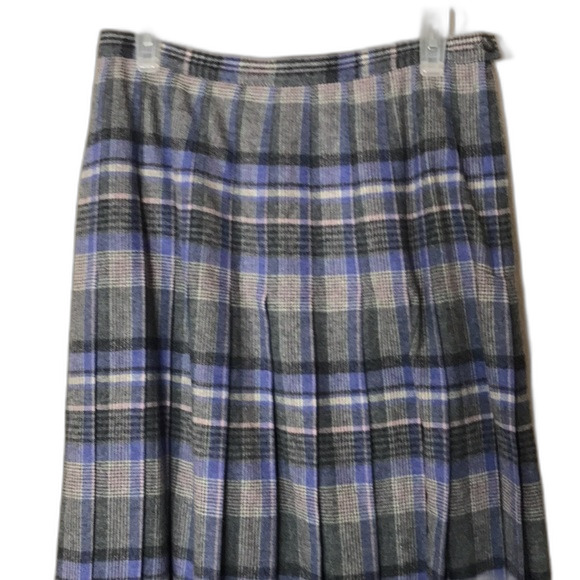Vtg Pendleton ladies 100% wool pleated skirt size 14 modest sustainable - Picture 2 of 12
